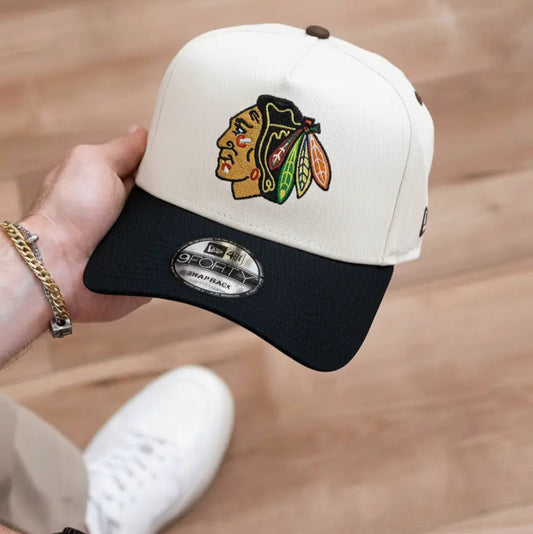Gorra ’47 Captain Snapback – Chicago Blackhawks Natural & Black