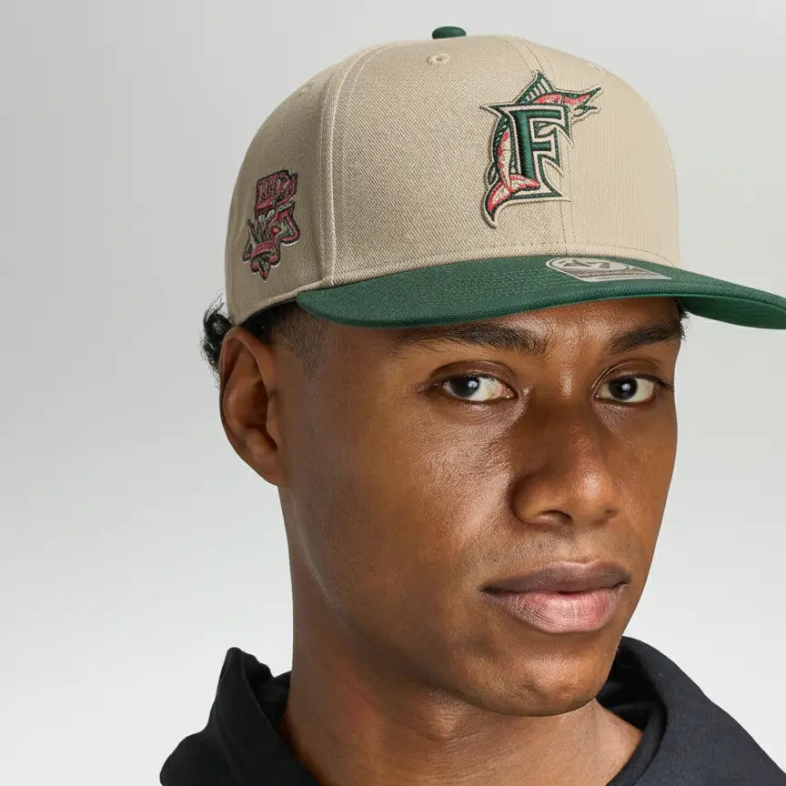 Gorra ’47 Brand Florida Marlins 10th Anniversary Snapback Marrón/Naranja – Edición Retro