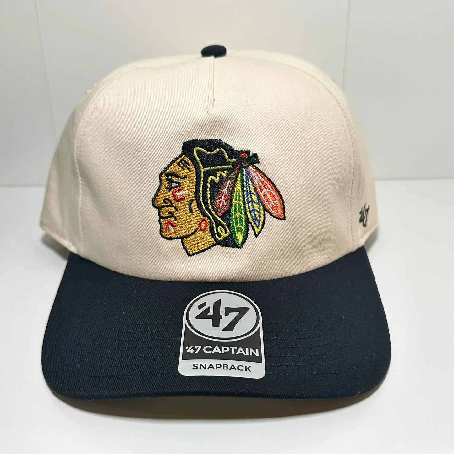 Gorra ’47 Captain Snapback – Chicago Blackhawks Natural & Black
